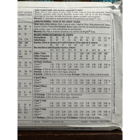 Simplicity Sewing pattern 4221 A line skirt pullover top Size 20w-28w - Picture 5 of 5